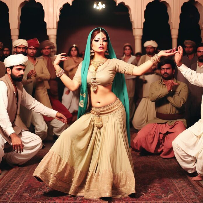 Mujra is a dance performance by women in a format that emerged during Mughal rule in India