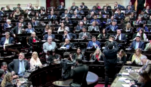 Argentine protesters clashed with police outside the country's Congress on Wednesday 