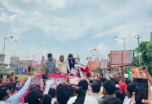 भाजयुमो अध्यक्ष हिमांग जोशी का काशी में शक्ति सिंह ने किया भव्य स्वागत