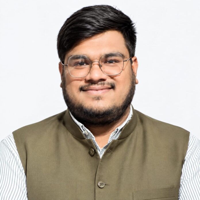 भाजपा युवा मोर्चा से जुड़े युवा नेता की तस्वीर